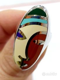 Anello Modigliani a smalto