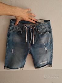 jeans slim corto denim, taglia 36 