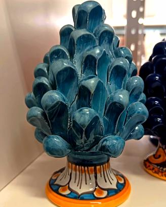 Pigna smaltata, H 15 cm, ceramica di Caltagirone 