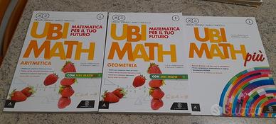 Libri "UBI MATH 1" aritmetica, geometria - usati