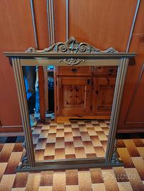 specchio in legno