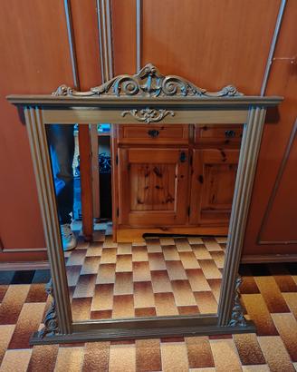 specchio in legno