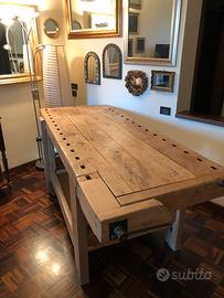 Banco lavoro da falegname riatrutturato a nuovo