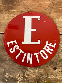 Vecchia insegna vintage ‘70 estintore