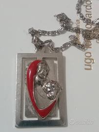 collana con medaglietta bijotteria anni 80
