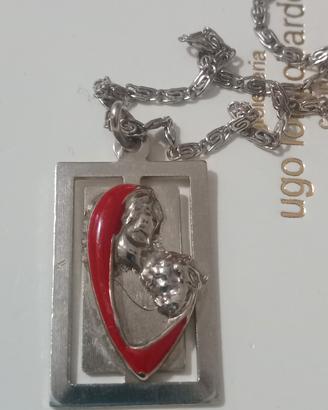 collana con medaglietta bijotteria anni 80
