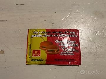 Salviettina umidificata Alitalia Mc Donald's