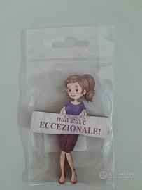 Calamita magnete in legno made in Italy zia