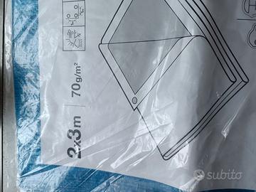 NUOVO telo protettivo polietilene 70 g/m2 2 x 3 me