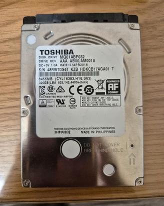 HDD PS3 PS4 TOSHIBA MQ01ABF032 320GB 2,5" 8MB SATA