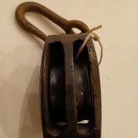 Antico bozzello in legno per nave primi'900