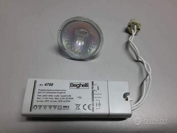 Lampade GU 5.3 + trasformatori beghelli 12v