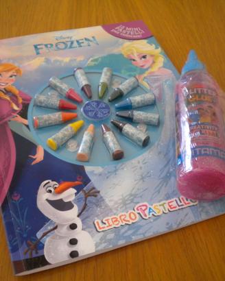 DISNEY FROZEN, DA COLORARE E LEGGERE+1GLITTER GLUE