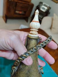 Antiquariato porta polvere indiano 1800