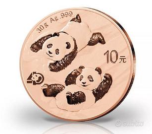 moneta argento 999 1oz  panda cinese 2022 