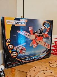 Elicottero Aeroplano Legno