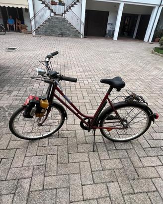 Bicicletta vintage con motore a scoppio