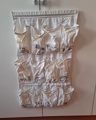 Portaoggetti da neonato con tasche da appendere