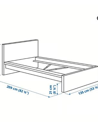 letto Ikea una piazza e mezza 