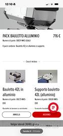 Bauletto 42 L Alluminio + supporto Honda GIVI