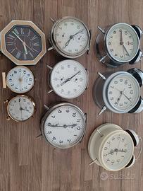 Nove sveglie vintage, per collezionisti