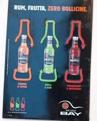 Quadro Insegna Cornice Bay Bacardi Breezer h48x34L
