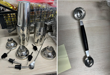 Set da cocktail in acciaio inox