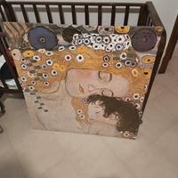 Madre con bambino Klimt 90 x 90 cm  Stampa su Tela