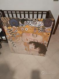 Madre con bambino Klimt 90 x 90 cm  Stampa su Tela