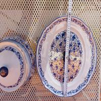 ceramica di faenza zuppiera e piatto da portata