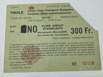 Biglietto originale finale coppa  Europa 1985