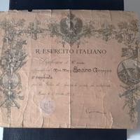 diploma regio esercito gara di tiro militaria 1933