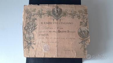 diploma regio esercito gara di tiro militaria 1933