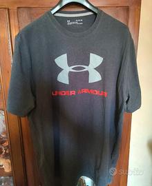 Heat Gear tshirt grigio scuro XL sport bianco