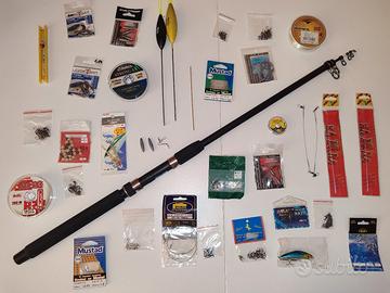 canna da 2,70 metri e accessori pesca 