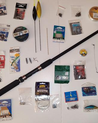 canna da 2,70 metri e accessori pesca 