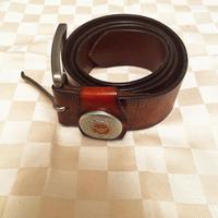 Cintura Armani Jeans uomo in vera pelle marrone