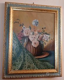 Quadro natura morta con fiori