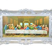 STAMPA ULTIMA CENA LEONARDO CORNICE BAROCCA 96X56