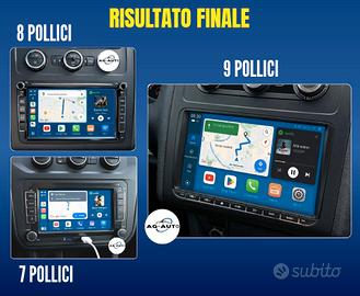 Volkswagen Touran 7 8 9 Pollici Autoradio +KIT