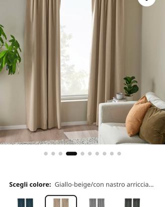 3 paia tende oscurante Ikea ROSENMANDEL +bastioni 