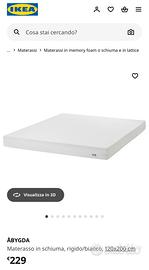 Materasso in schiuma Ikea 120x200