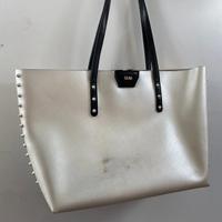 Borsa Gum bianco avorio con manici neri