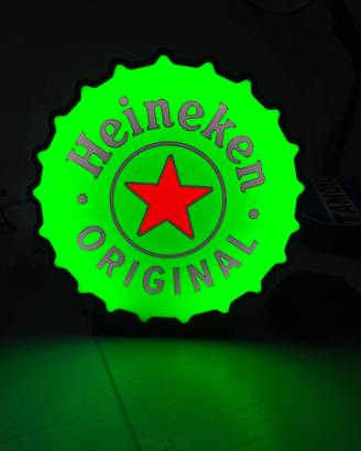 lightbox LED 3D Heineken Original  stampa 3d