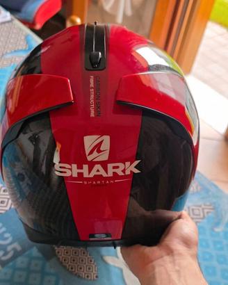 Giacca da moto+paraschiena+casco shark carbon tg S