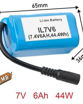 Pacco Batteria 7V 6Ah Litio per EBike