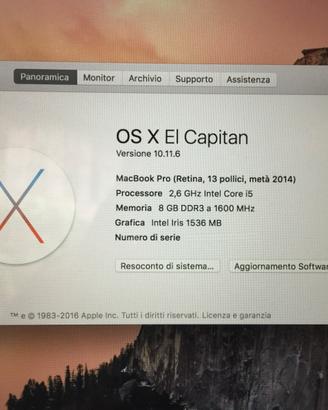 Apple MacBook Pro 13" retina