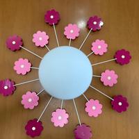 Plafoniera Moderna decorata rosa per cameretta