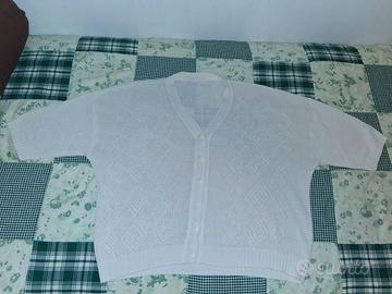 Golfino Cardigan Vintage ai ferri filo di Cotone