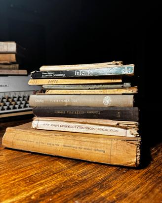 Lotto set 10 libri vecchi vintage e antichi